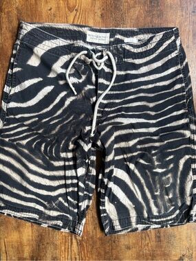 Denim & Supply Ralph Lauren Zebra Print Drawstring Shorts Size 38